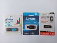 USB флешка ADATA, Lexar, SanDisk 32GB USB 3.0, 3.1, 3.2