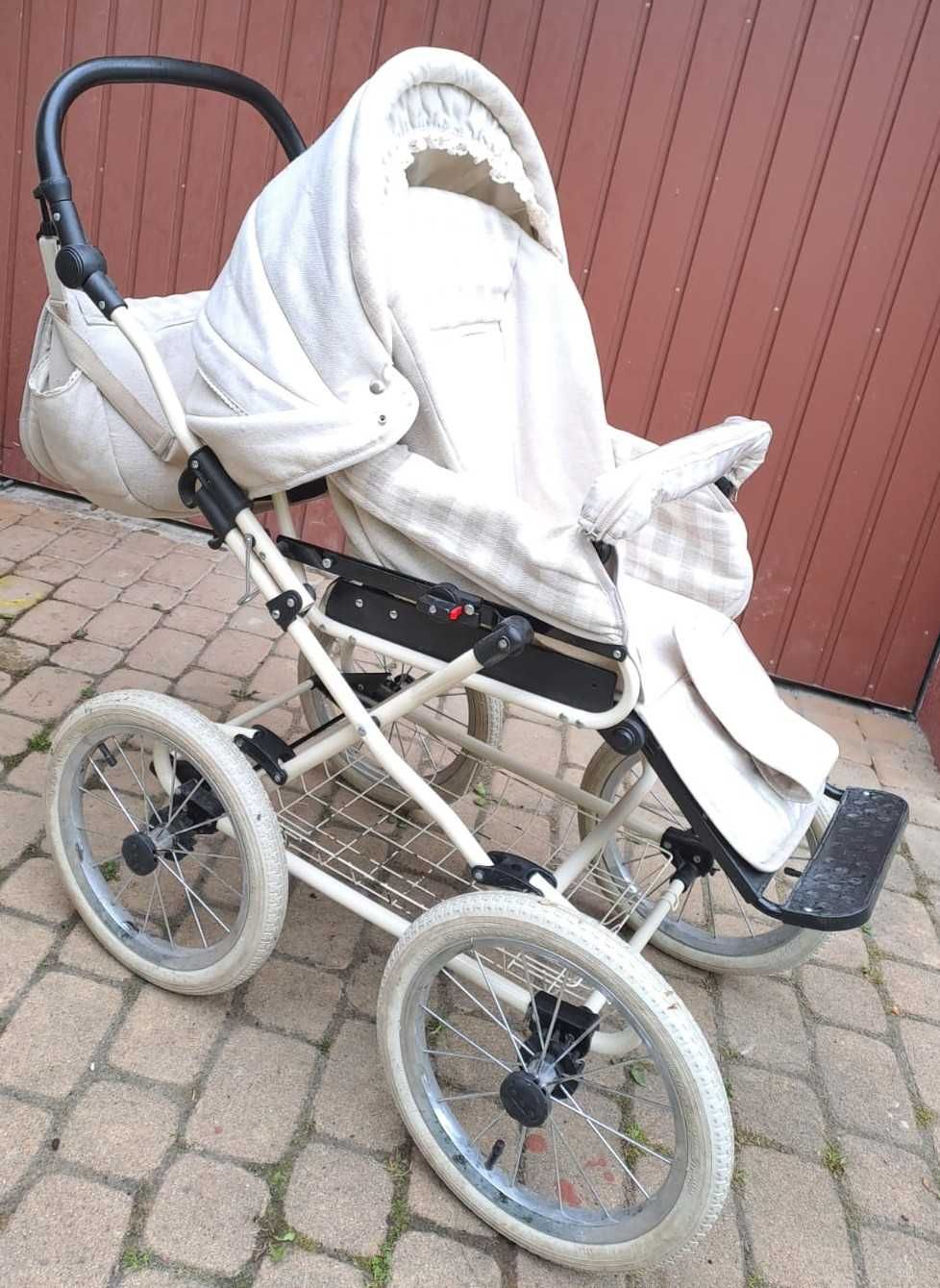 Wózek wielofunkcyjny 3w1, wersja FRIEDRICH HUGO. Kolor kremowy