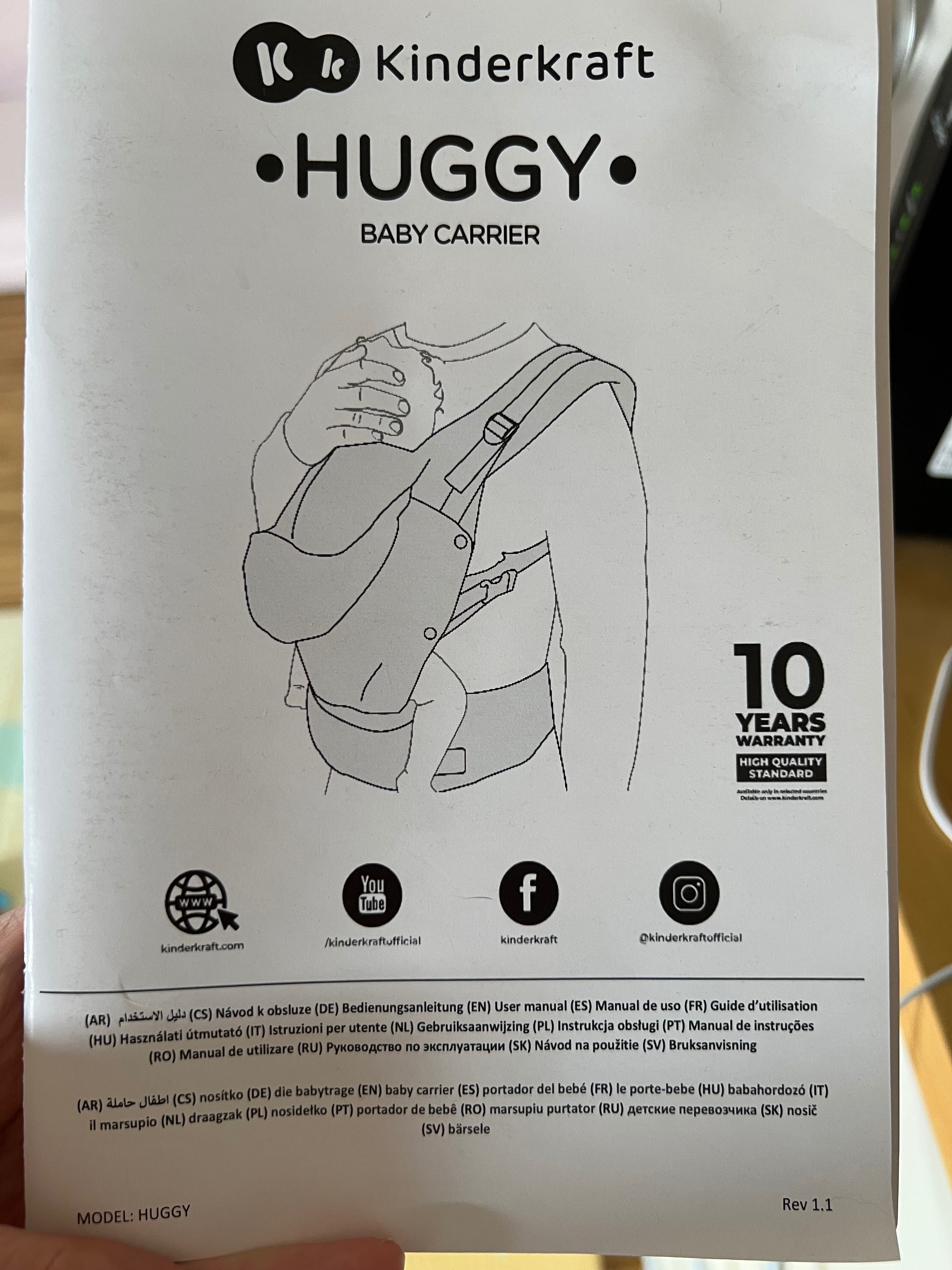 Kinderkraft Huggy - ergonomiczne nosidełko dziecięce