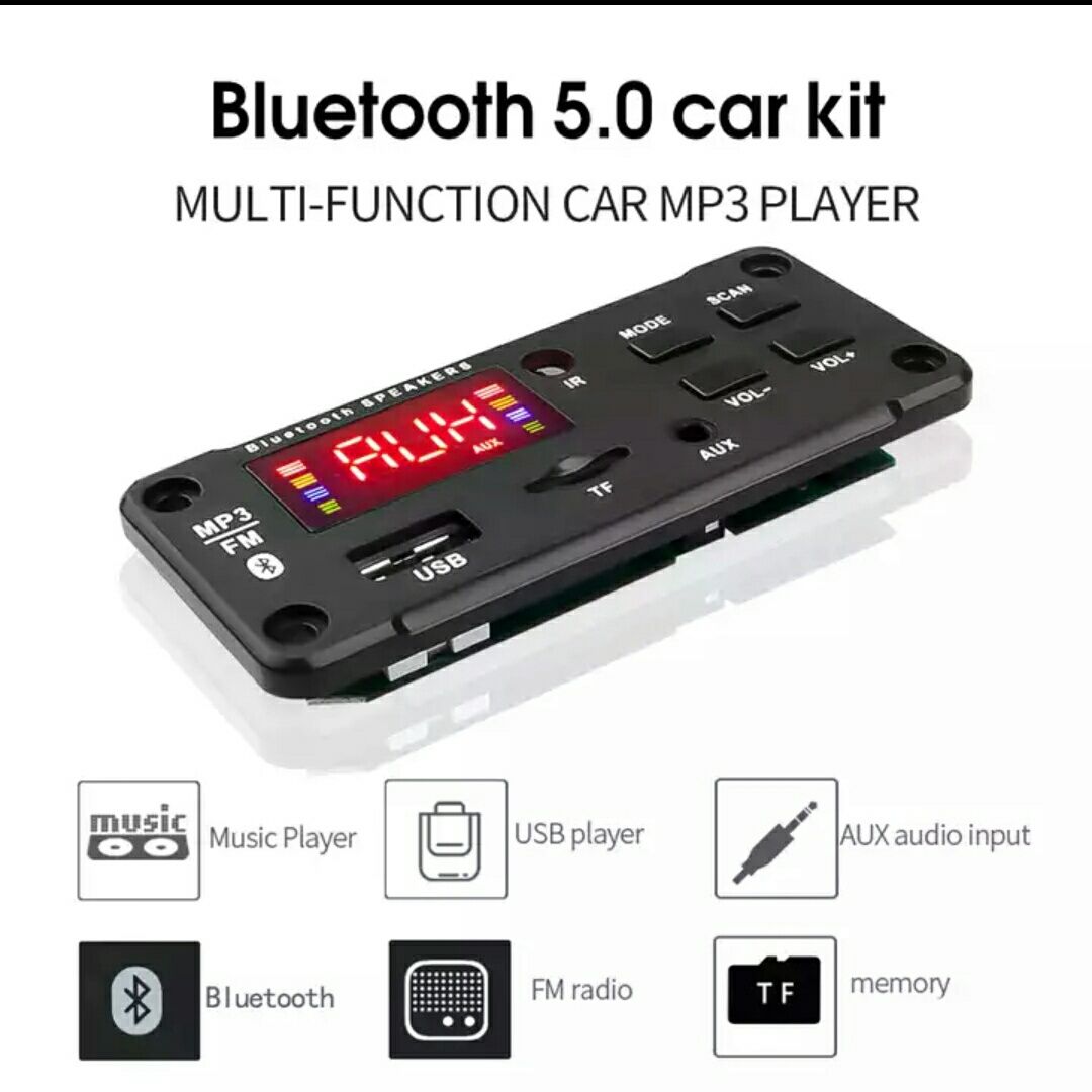 Bluetooth MP3 WMA декодер аудио модуль. USB TF AUX FM. Аудио . пульт