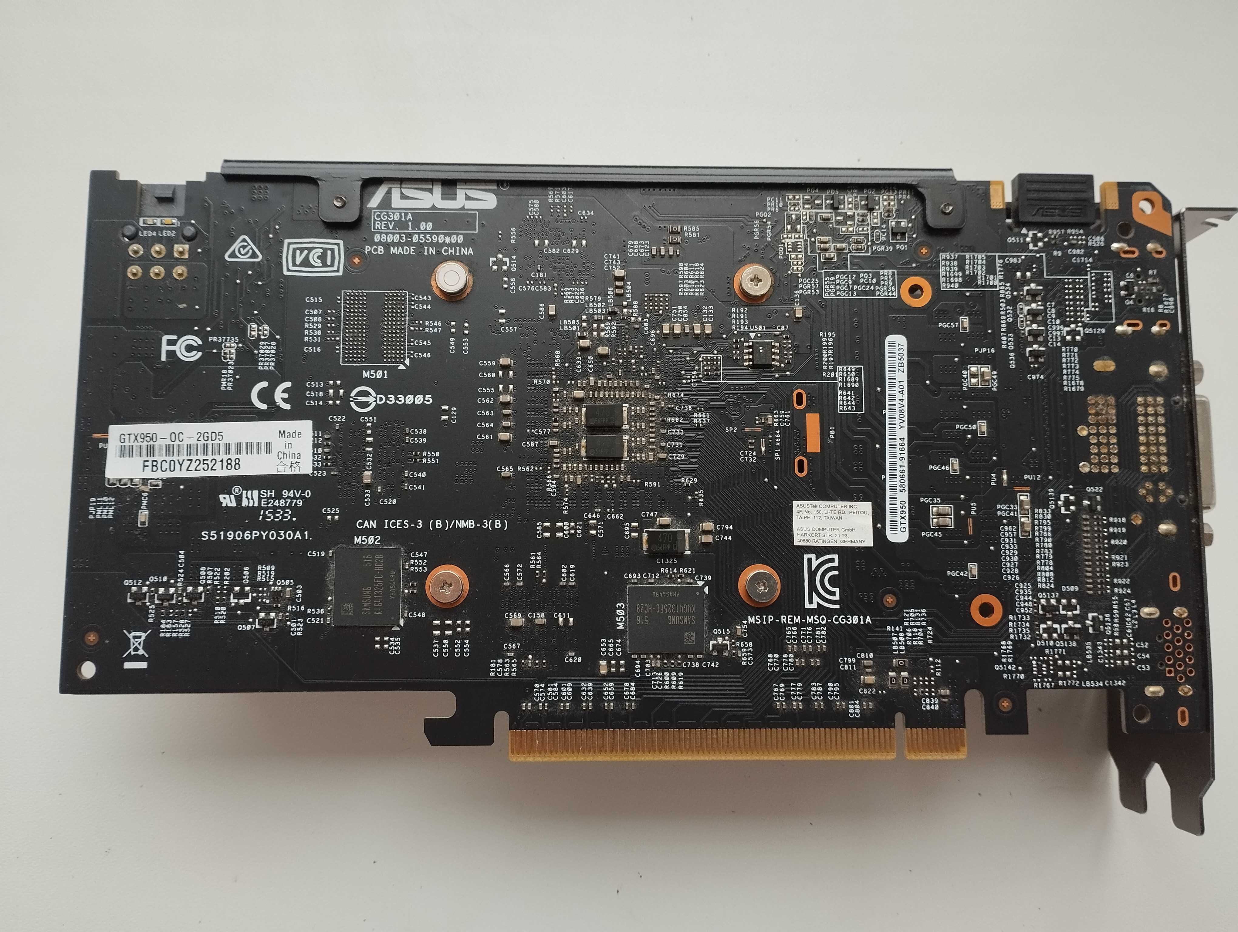 Видеокарта Asus Nvidia GTX 950 2Gb