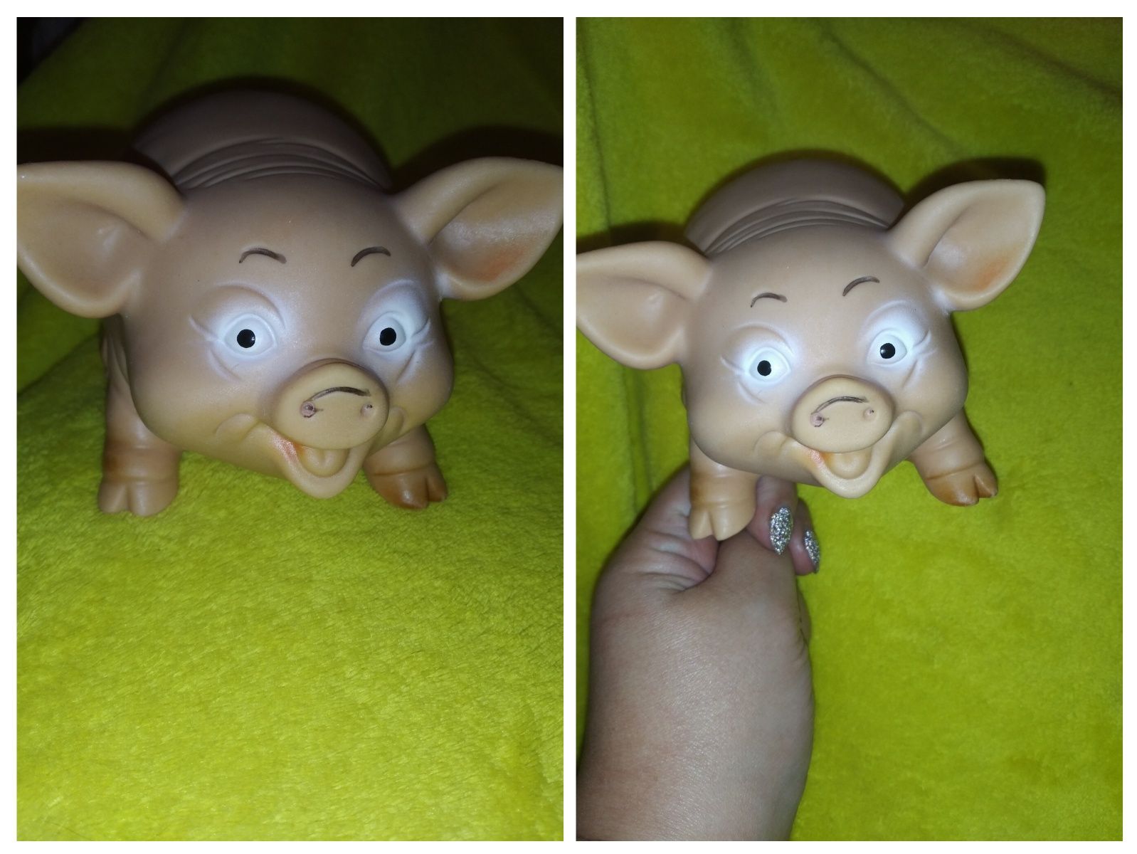 Резиновая свинка СССР игрушка свинья
