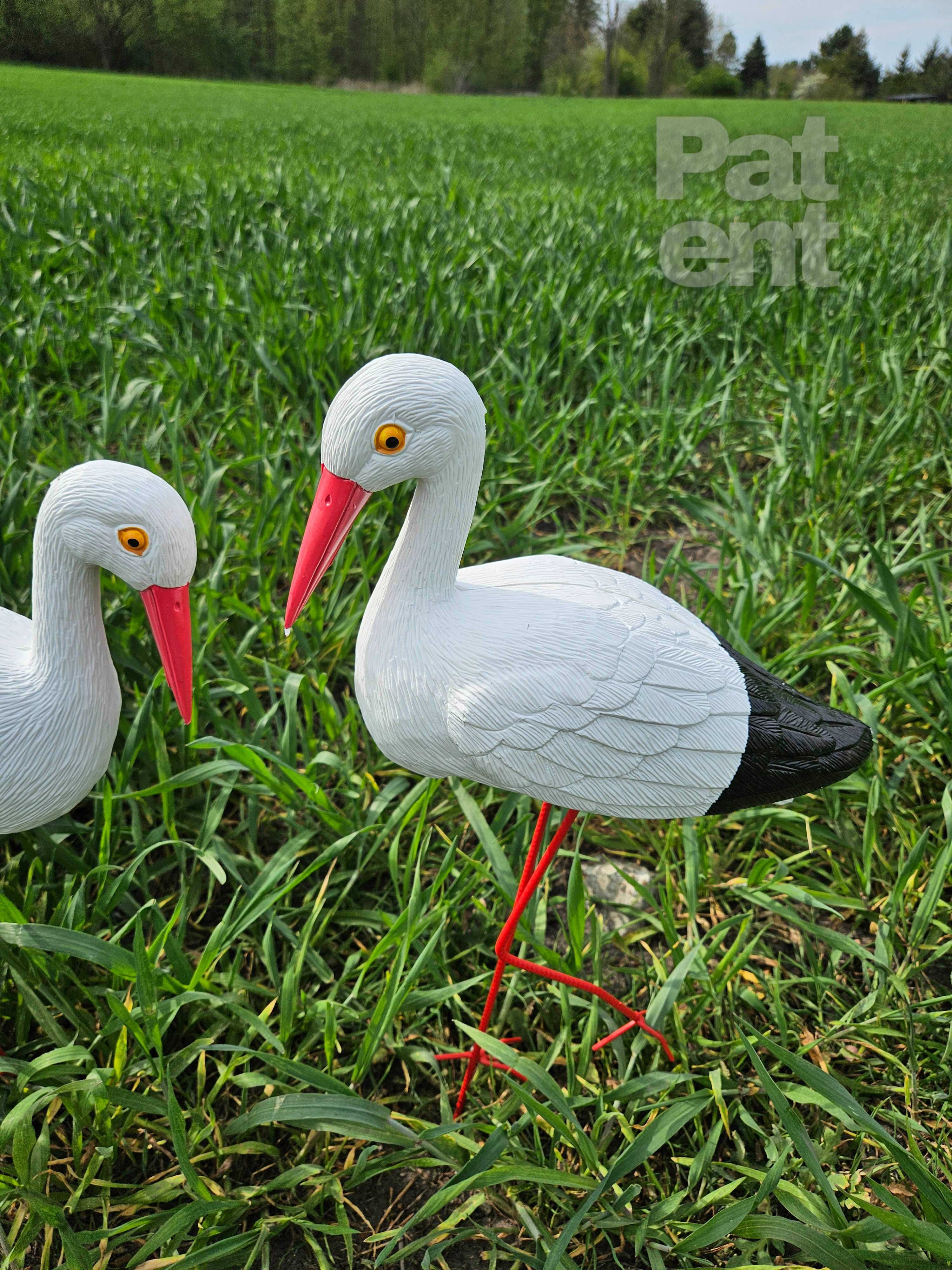 Figurki bocian bociek do ogrodu dekoracja działka ozdoba 2 szt.
