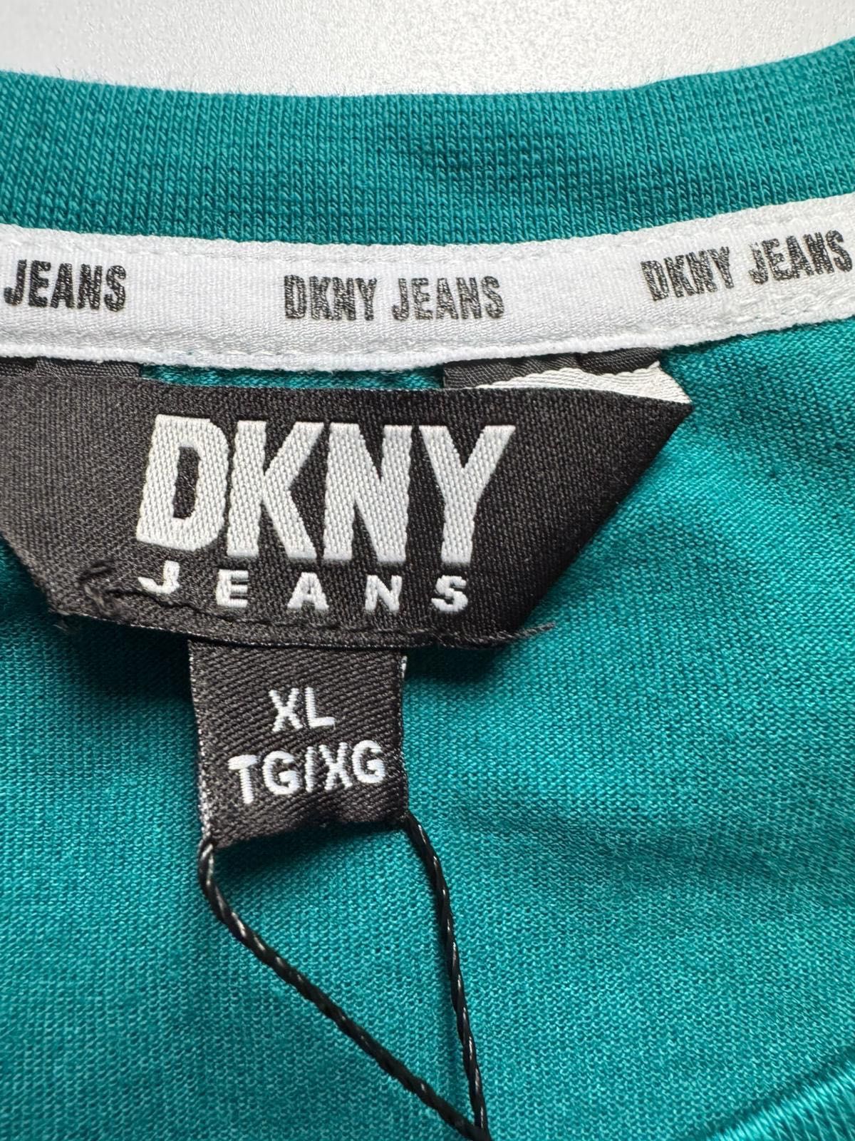 Nowa koszulka T-shirt damski DKNY JEANS turkusowy XL