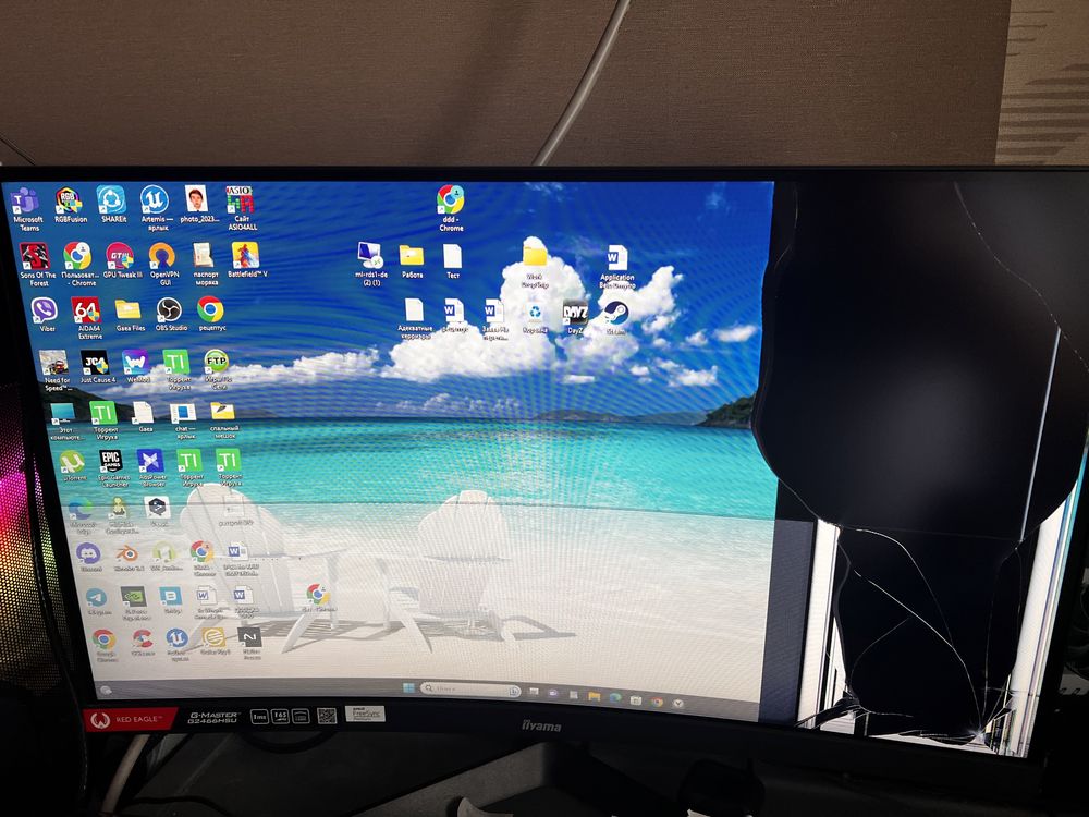 Монитор iiyama G-2466HSU Curved 165hz fullhd