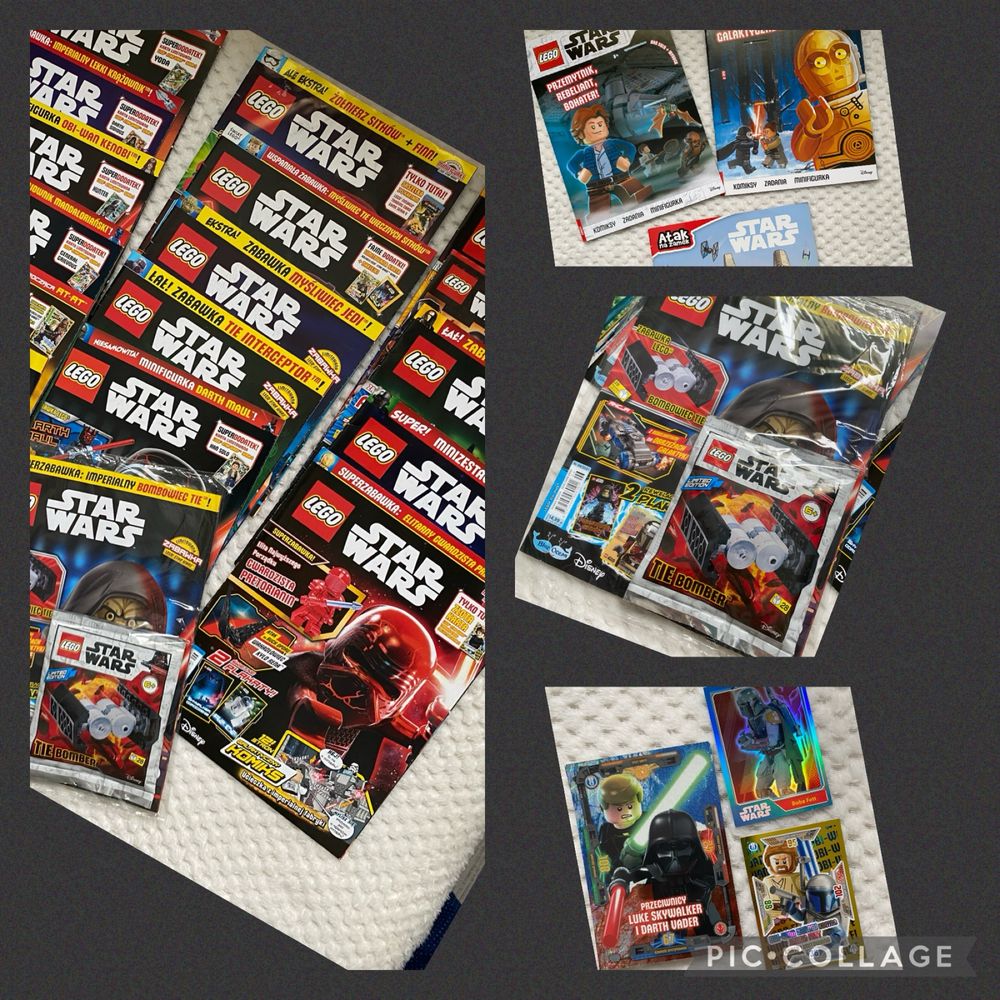 Lego Star Wars: 20 plakatów, 18 gazetek, klocki, karty, książeczki