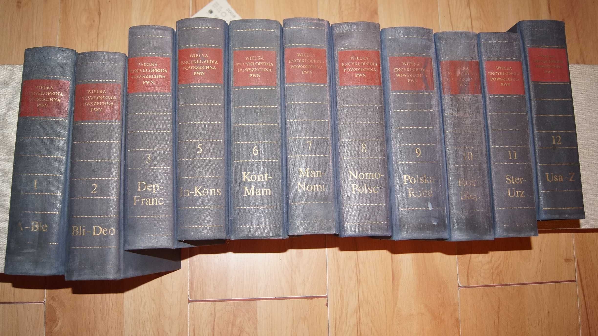 Wielka Encyklopedia Powszechna PWN  1962r 12 tomów cena za całość