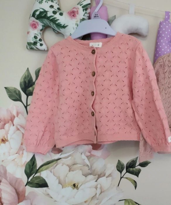 Zestaw newbie 74 top piwonie miętowe żółte, tunika, bloomersy rampers