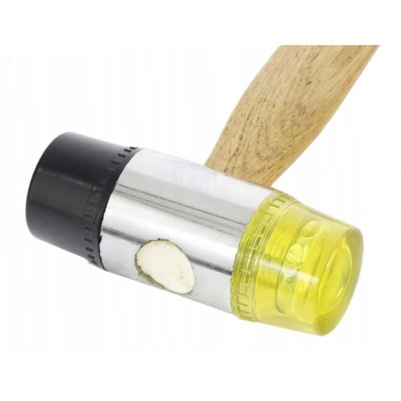MŁOTEK gumowo plastikowy 30 mm Z DREWNIANĄ rączką Kraft&Dele KD903