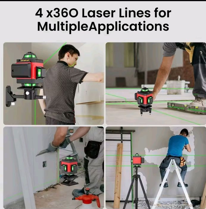 Nivel Laser 16 linhas 4D c/ Tripé
