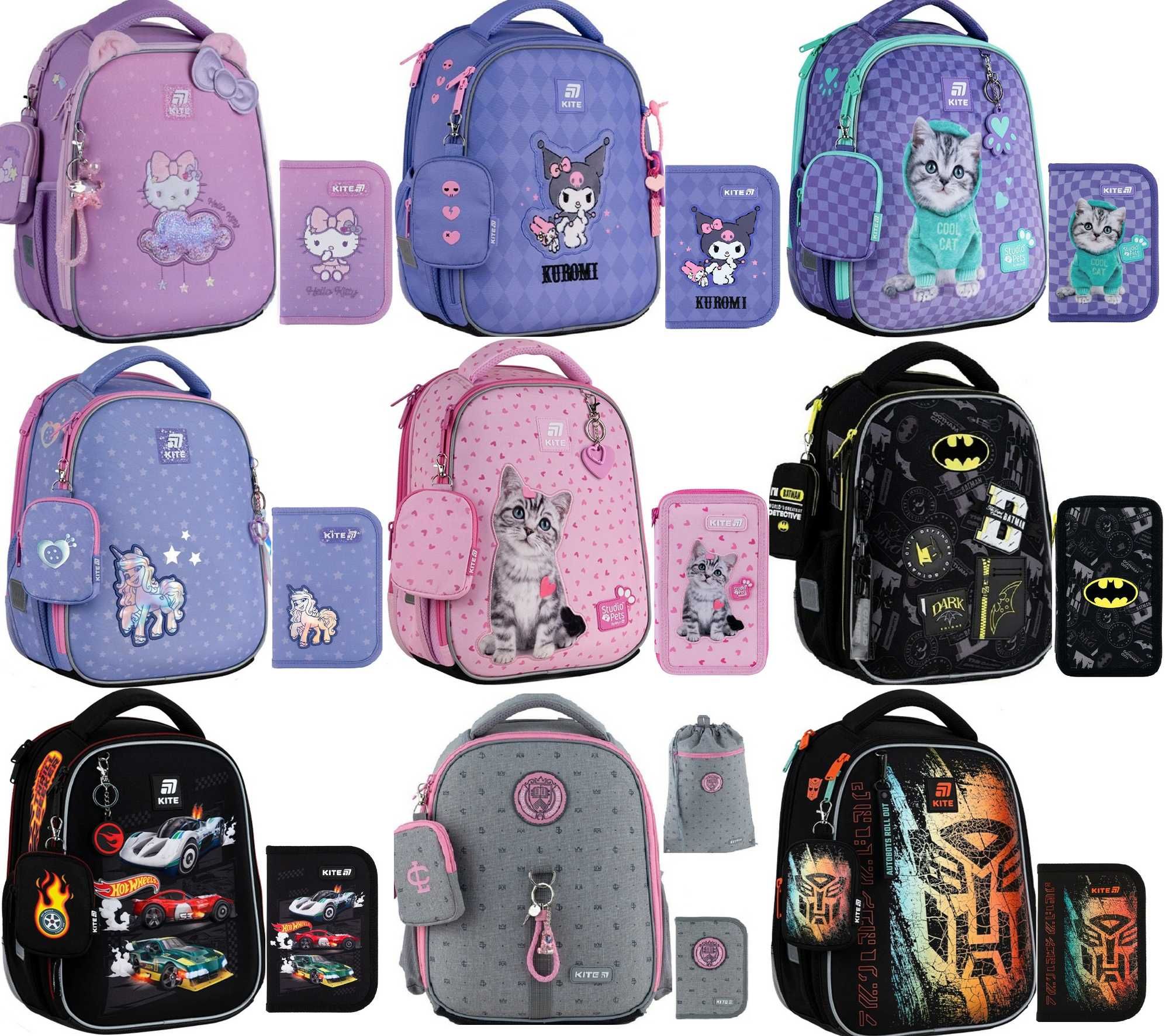 Рюкзак Kite Education Hello Kitty 555S каркасный шкільний