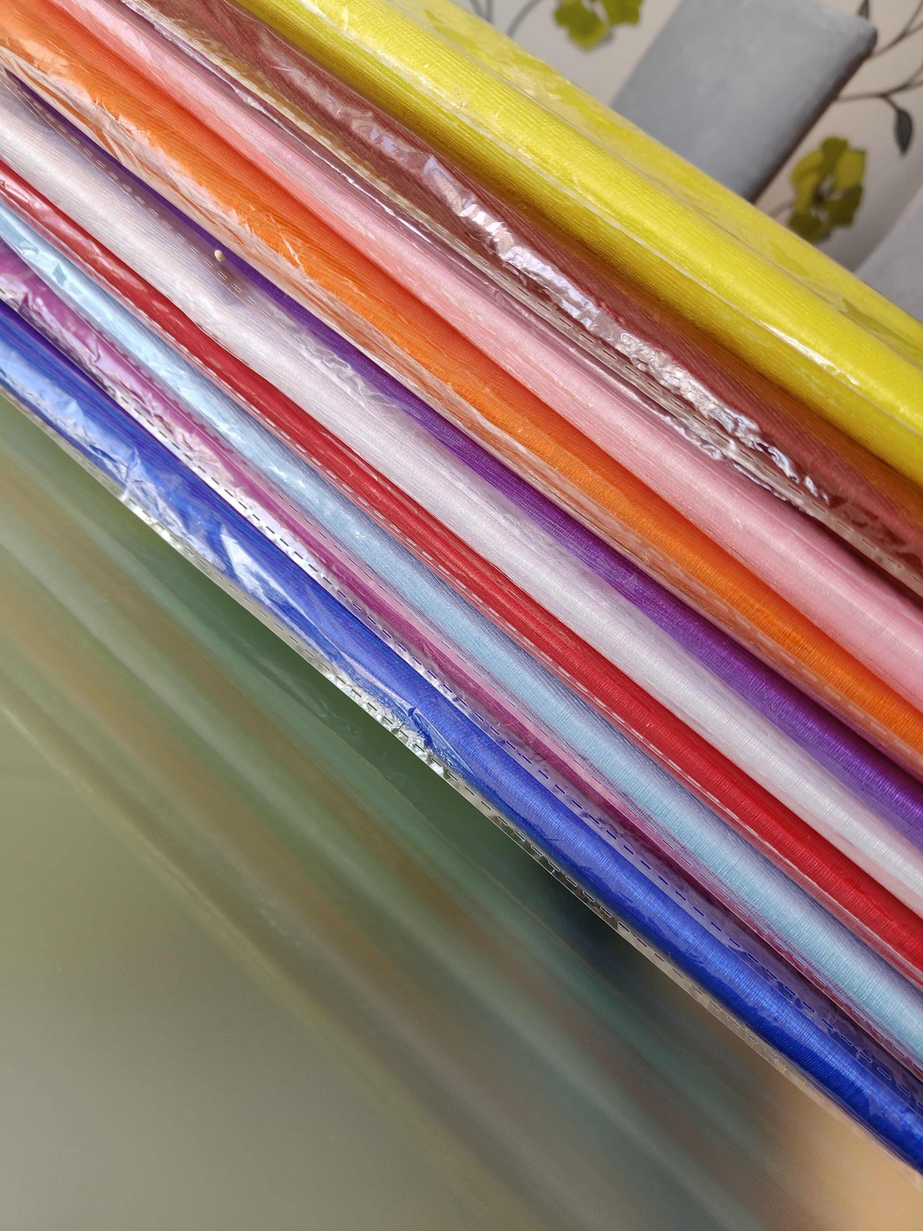 Szyfon organza szeroka 48 cm dekoracyjna czerwony czerwona