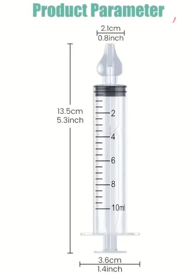 2pcs Seringa lavagem nasal