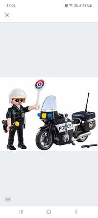 Playmobile policjant na motorze