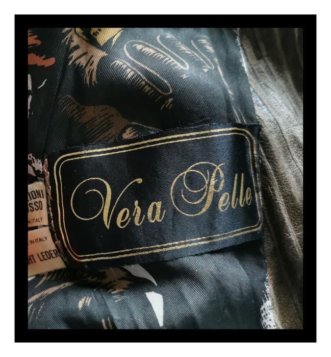 Włoska skórzana kurtka vintage Vera Pelle (XS/S) #nietoperz #brązowa