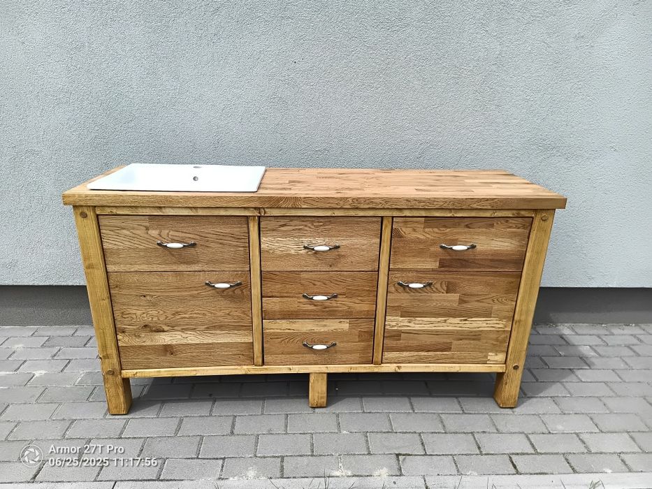 Szafka komoda drewniana na wymiar dąb