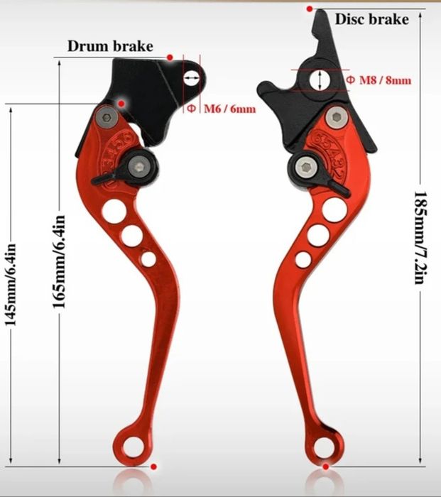 Рычаги мотоцикла, курки тормоза и сцепления, универсальные ручки