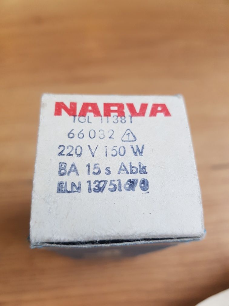 Nowa Żarówka TGL 11381 Narva 220V/150W Halogen PRL