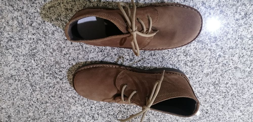 Botins de homem em pele castanho n 41 Novo