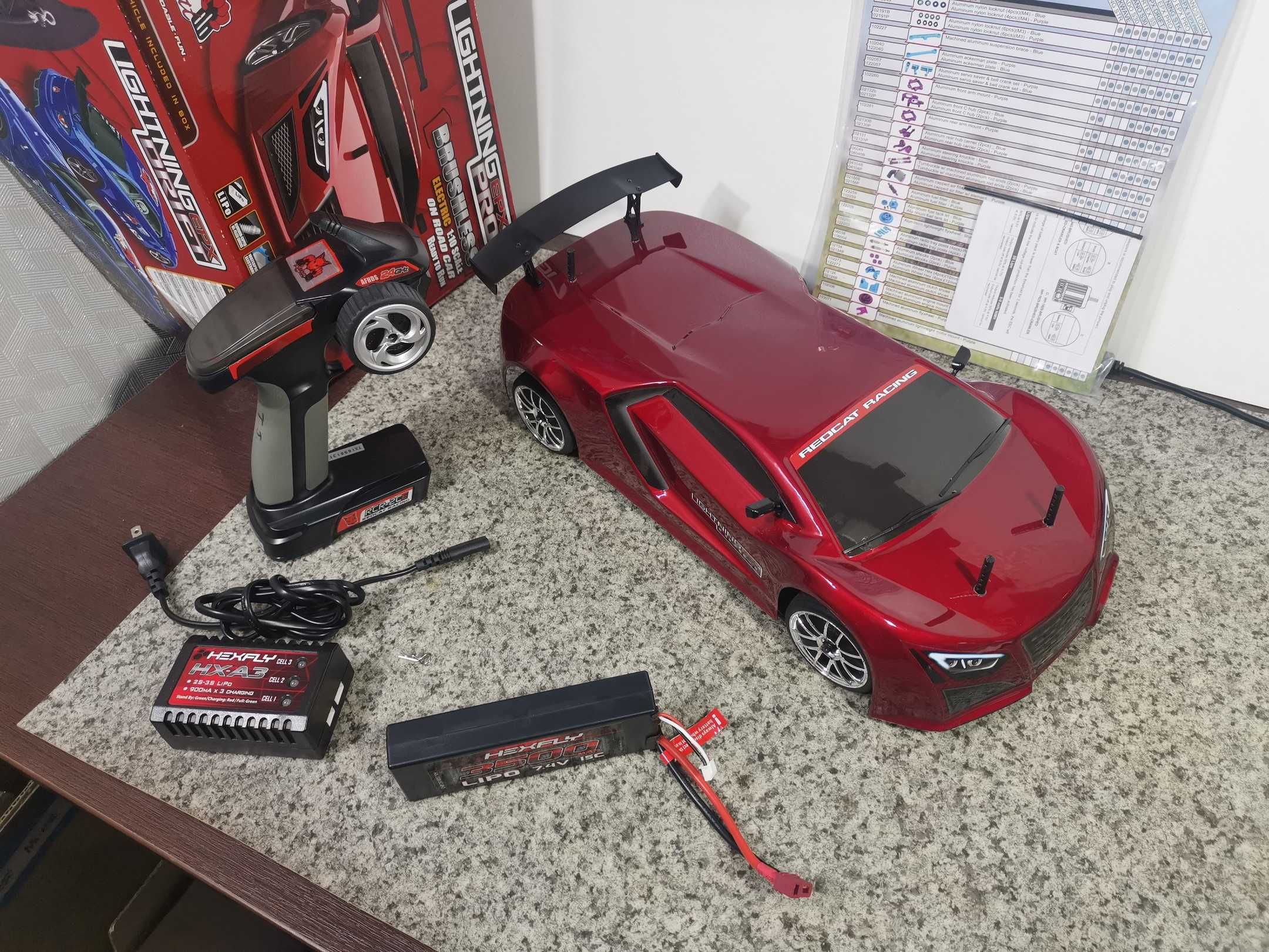 RC машинка дрифт Redcat Lightning EPX Pro Brushless 1/10 дріфт шосе