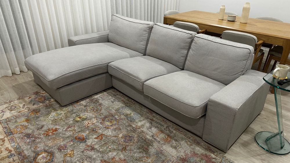 Sofá 3 lugares c/ chaise longue IKEA Kivik