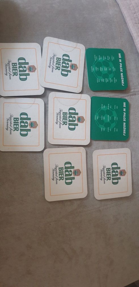 Podkladki stare podstawki piwo lech premium sport dąb bier 8szt