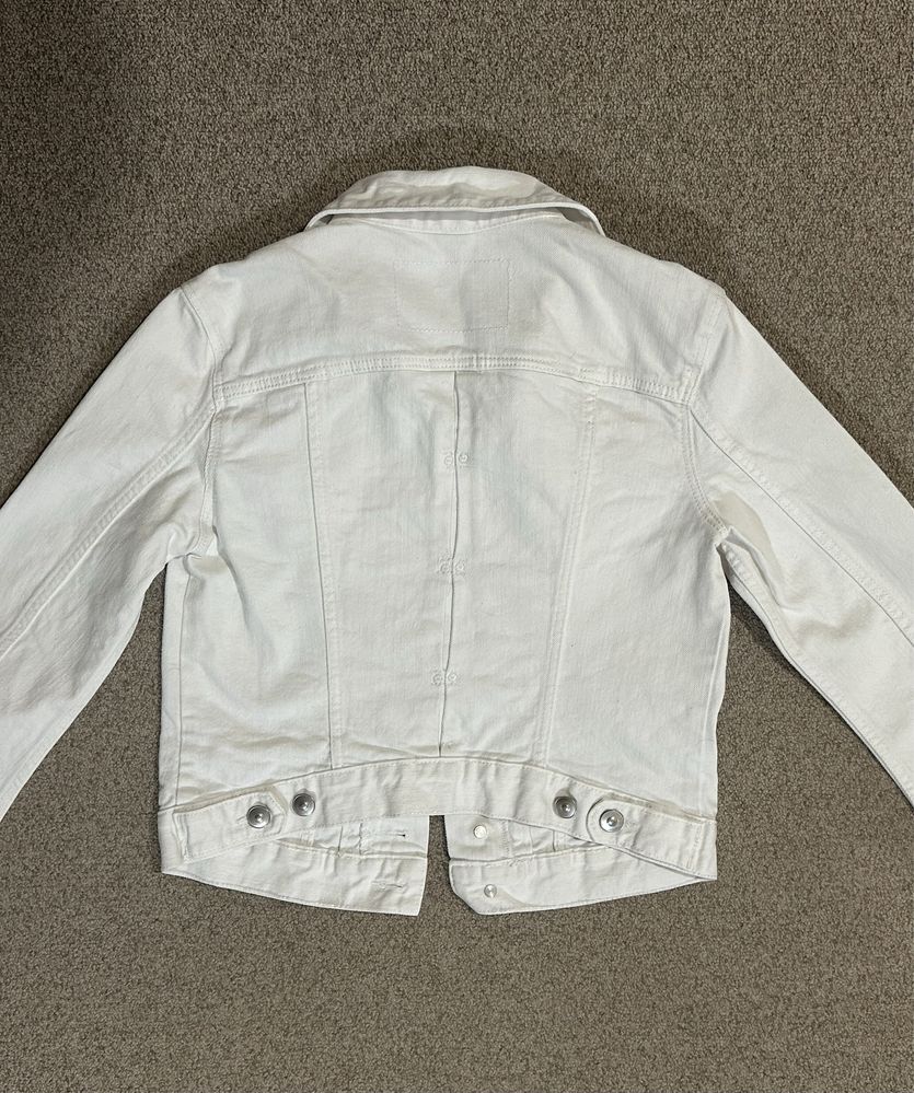 Біла джинсова куртка H&M
