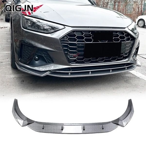 Губа на передний бампер сплитер AUDI A4 S4 B9 9.5 S Line накладка а4