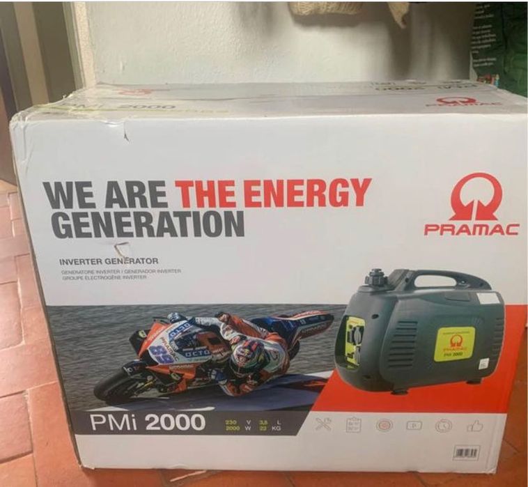Gerador inverter portátil a gasolina 2000 w Pramac Powermate PMI