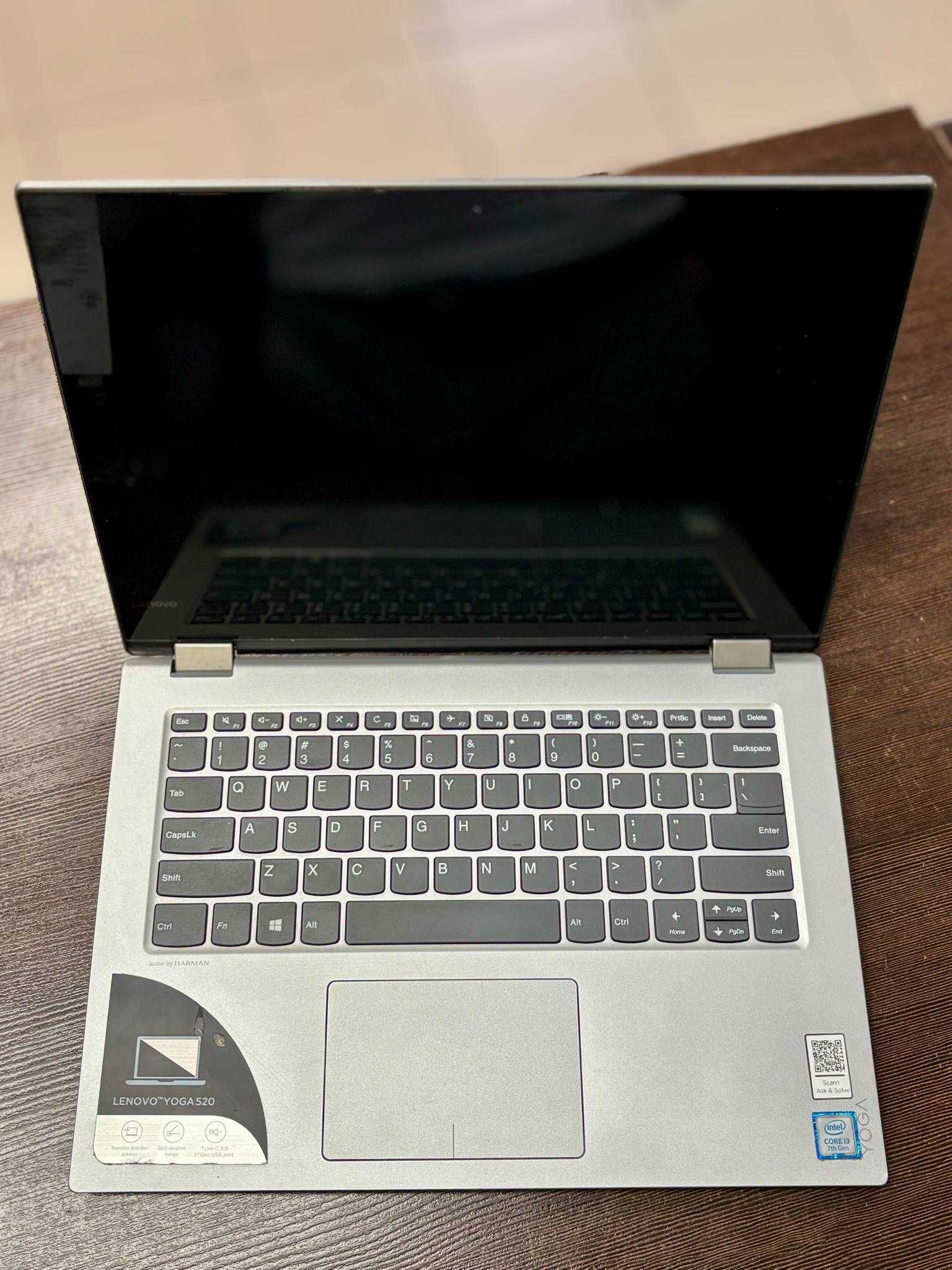 Laptop Lenovo Yoga 520 (i3-7020u, 4GB RAM, 500GB SD + 1TB )