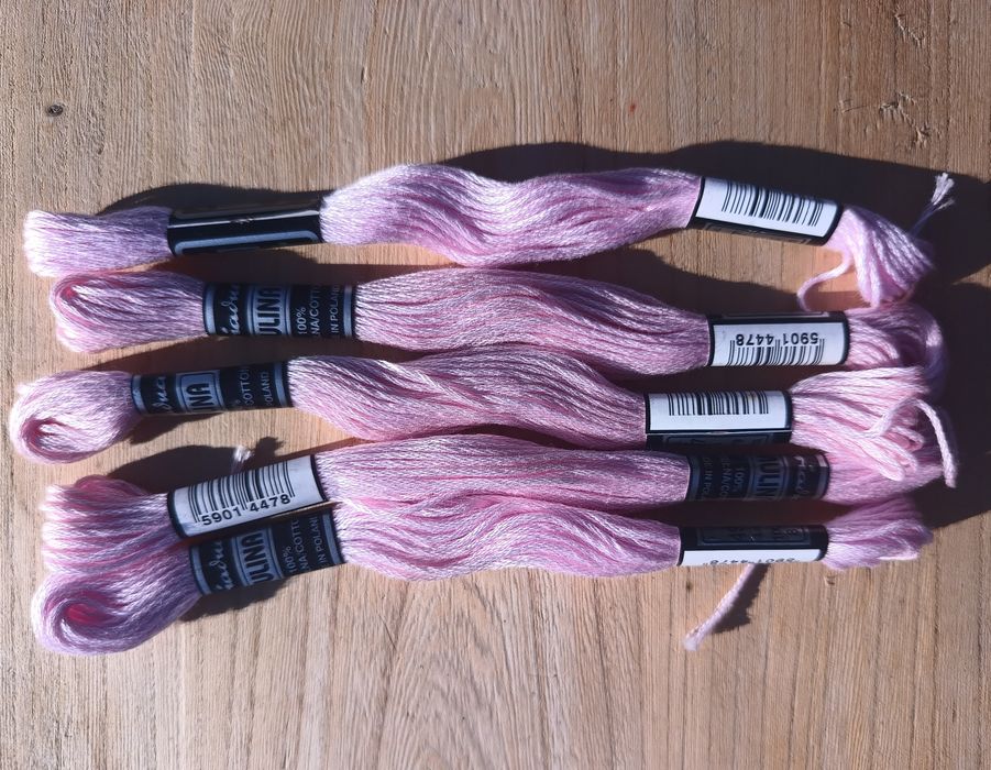 Mulina Ariadna do haftu różowa 5 sztuk