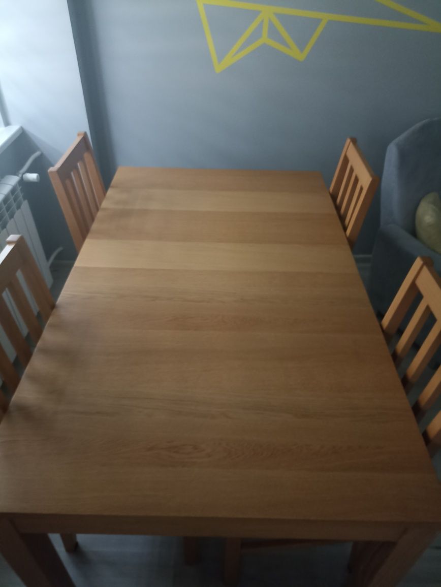 Stół Ikea Bjrusta + 4 krzesła