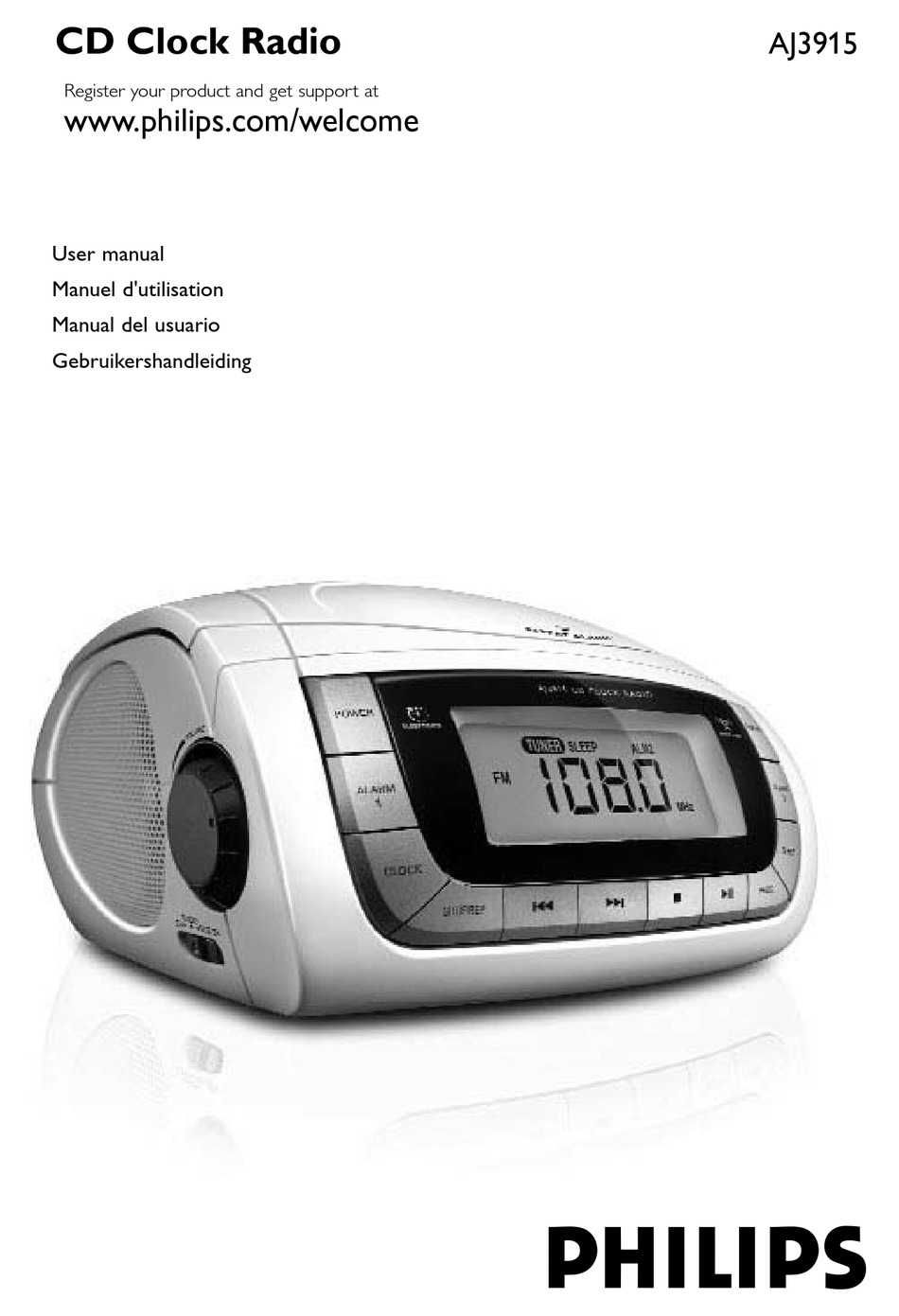 Radio odtwarzacz Philips AJ3915/05 CD clock - Super Stan