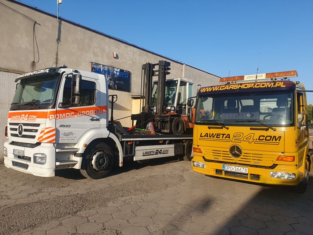 Wypożyczenie Wynajem Lawety Ciężarowej z płytą hydrauliczna