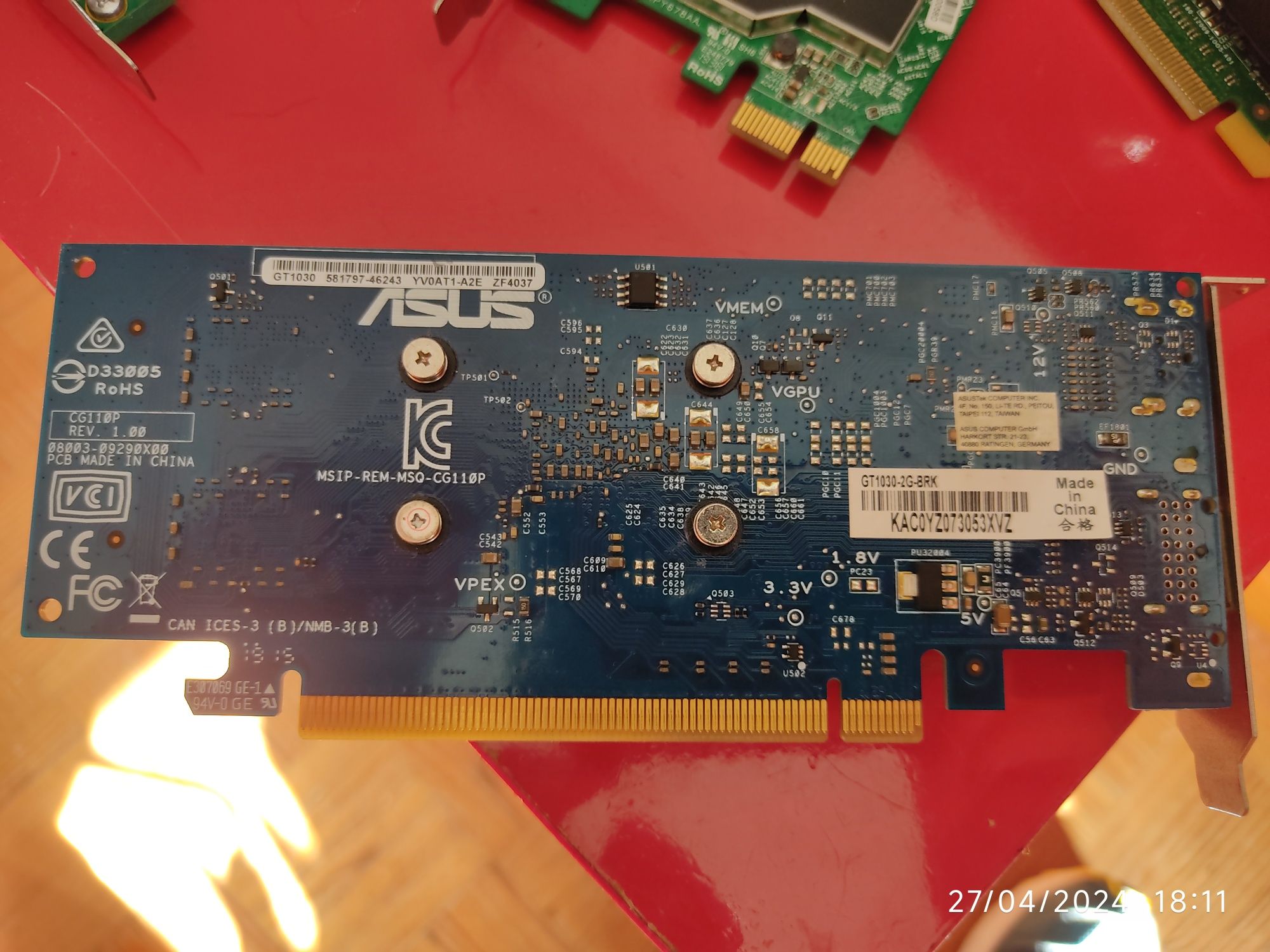 Placa Gráfica ASUS GT1030 - 2G