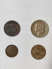 Quatro moedas portuguesas antigas
