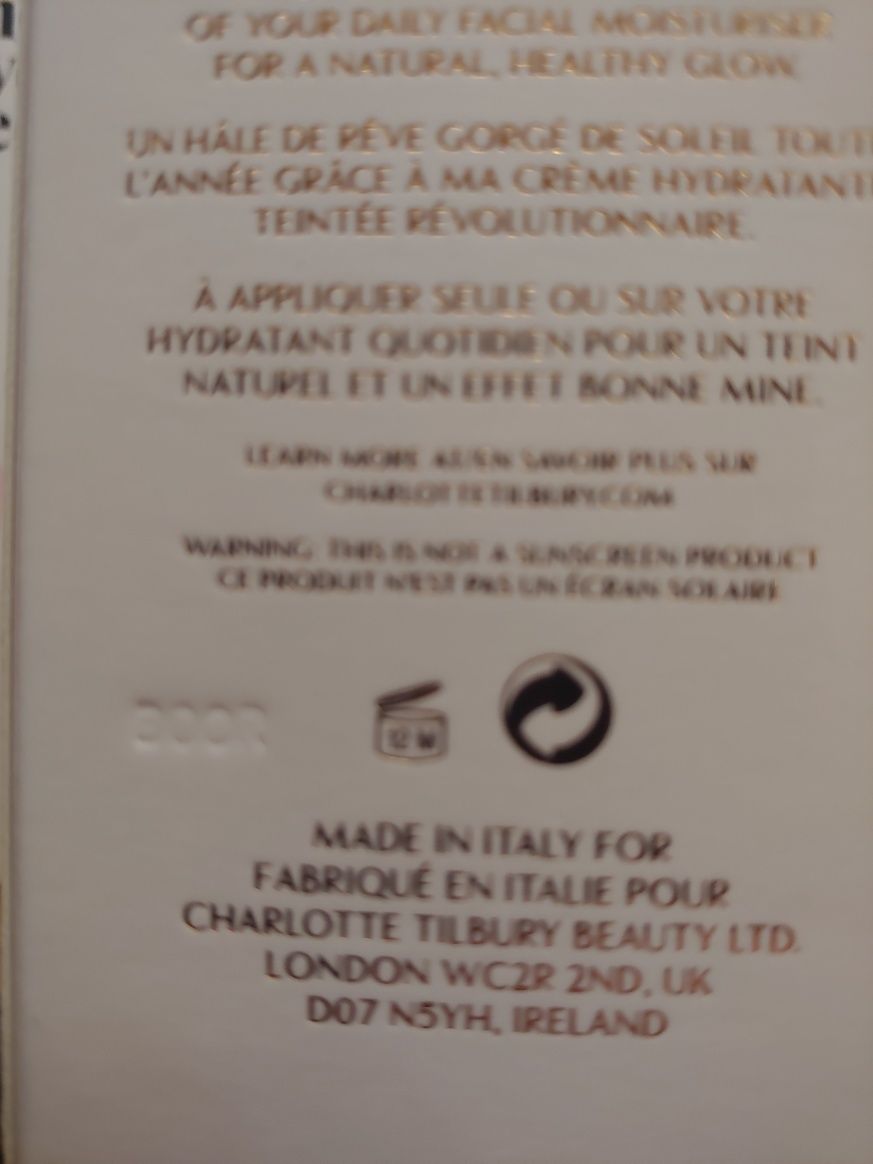 Charlotte Tilbury Unisex Healhy Glow for face 40 ml Nowy