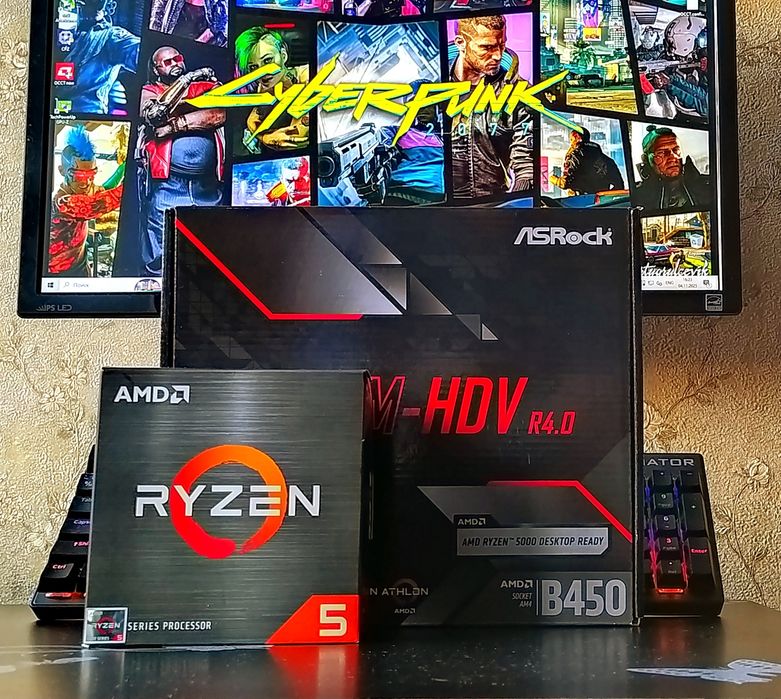 Ryzen 5 5500/ B450/ 16Gb DDR4 игровой комплект s-AM4