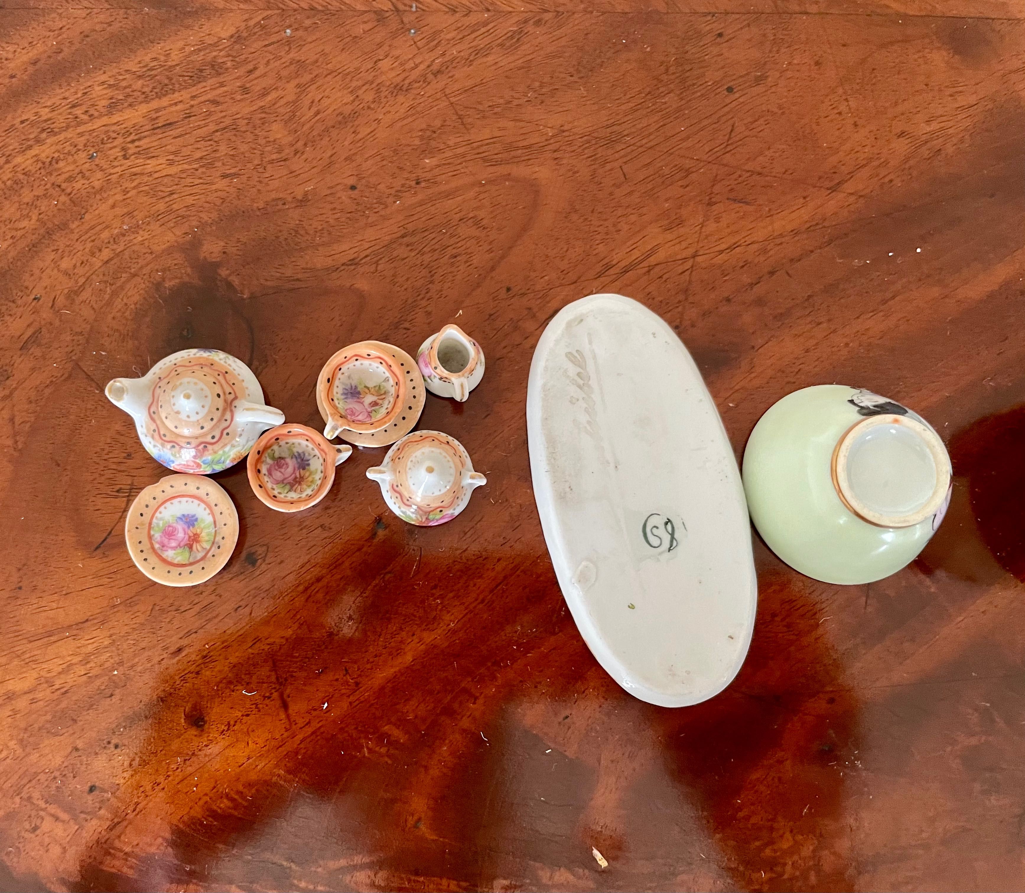 Stara porcelana Japonia, kobalt, miniatura