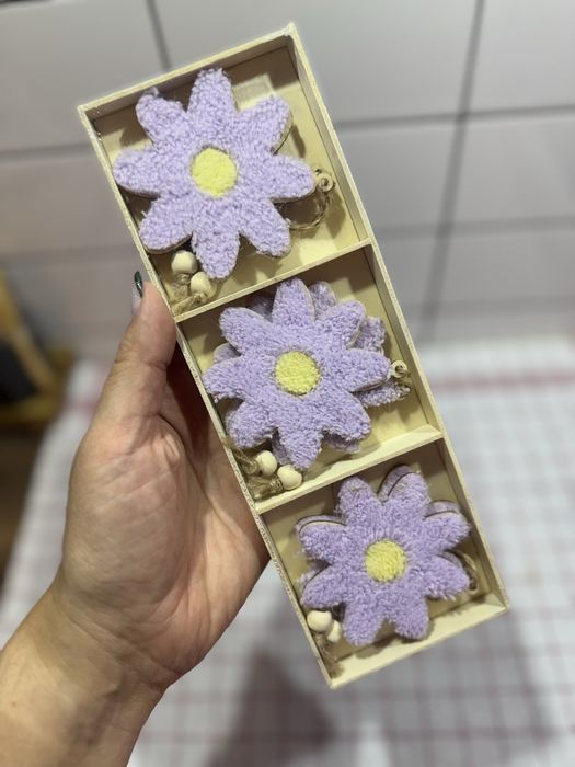 Dekoracyjne Zawieszki kwiatki do domu filcowe