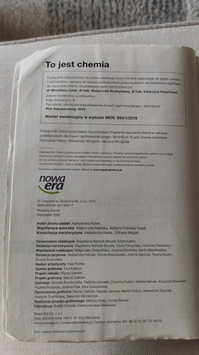 To jest chemia 1 nowa era zakres podstawowy