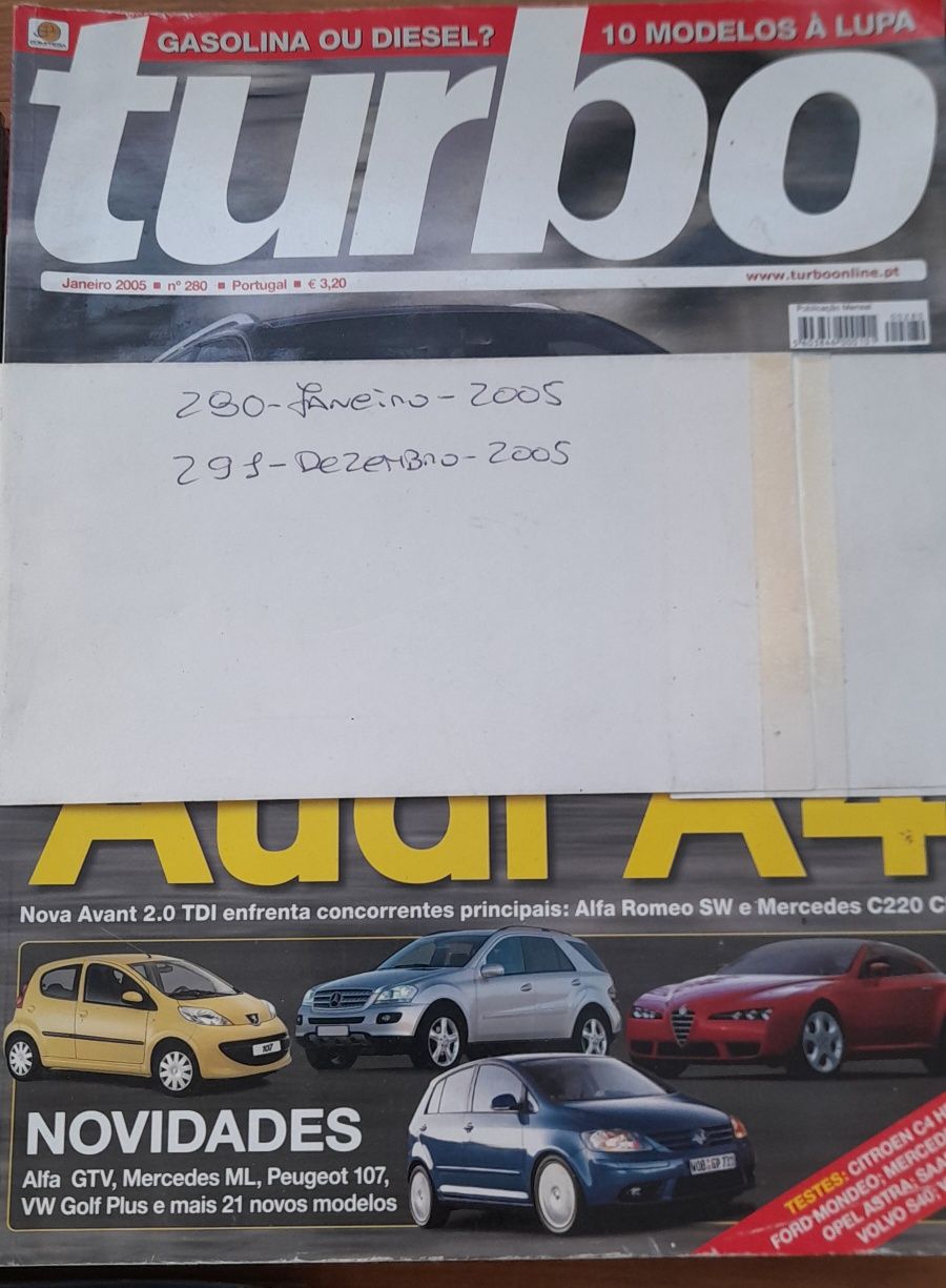 Revistas automóveis turbo