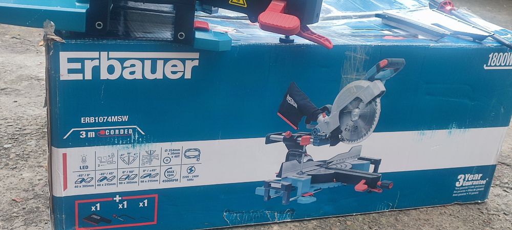 Торцовочна пила ERBAUER 1800 ватт привезли з Англії