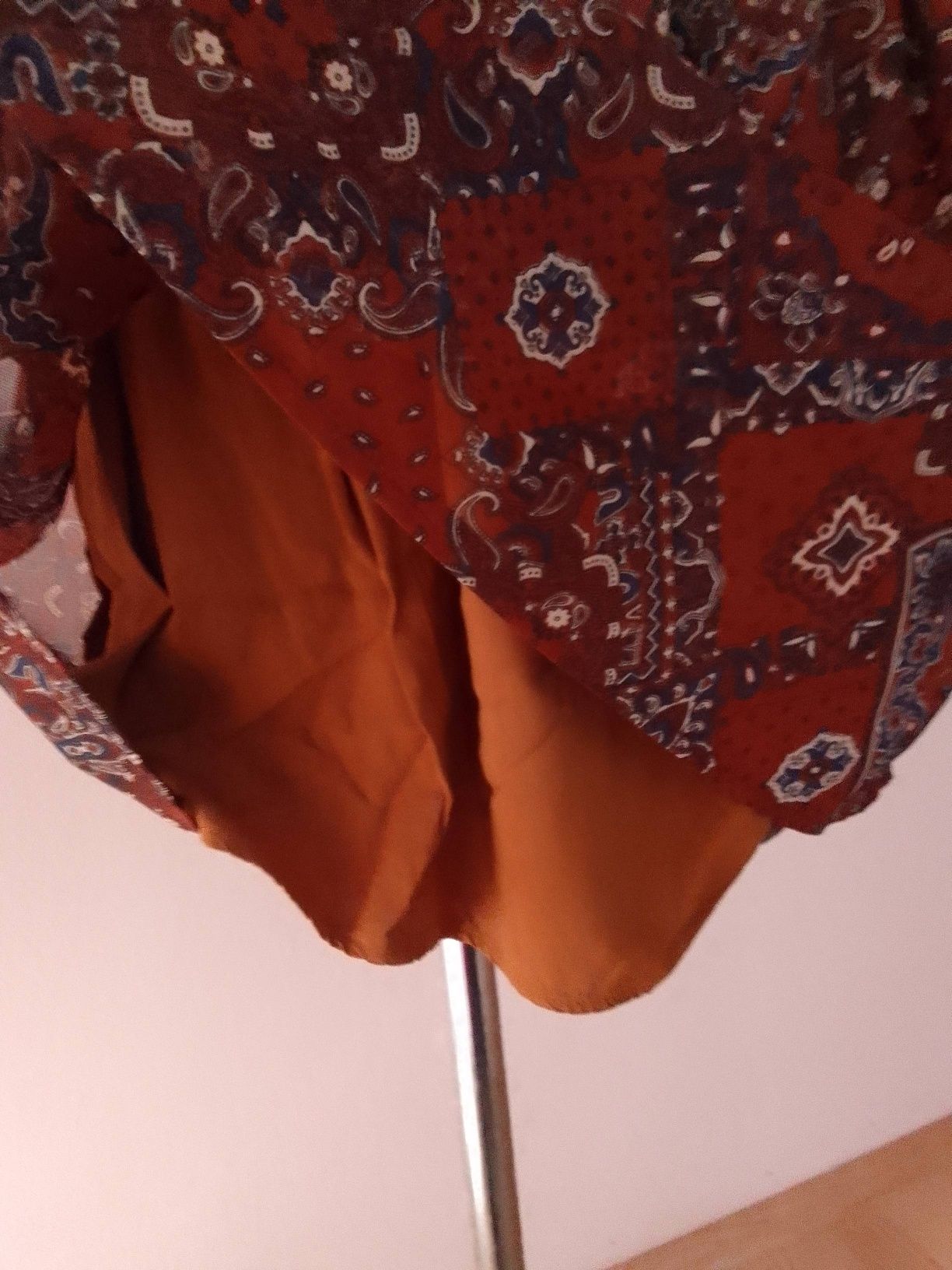 Sukienka tunika midi Blue Shadow nowa uni indyjskie wzory