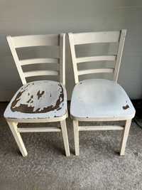 krzesła stare drewniane solidne zestaw 2 szt