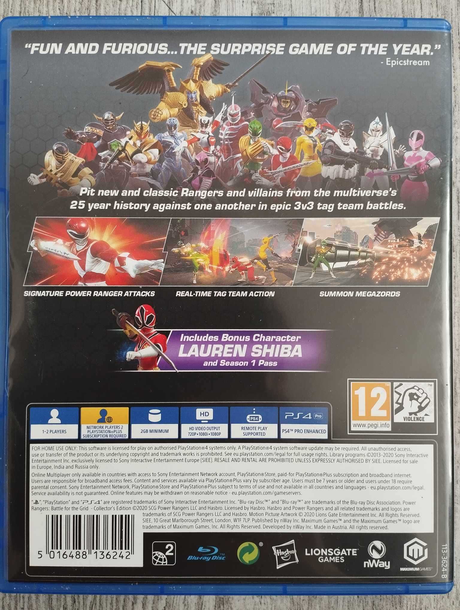 Gra Power Rangers  Battle for The Grid PS4/PS5