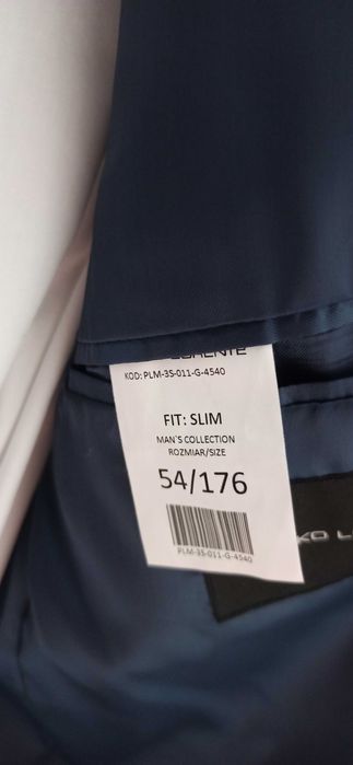 Garnitur Smoking kolor Granat i Czerń Pako Lorente r.176 cm