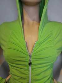 jasno zielona bluza damska z długim rękawem na suwak Blind Date M