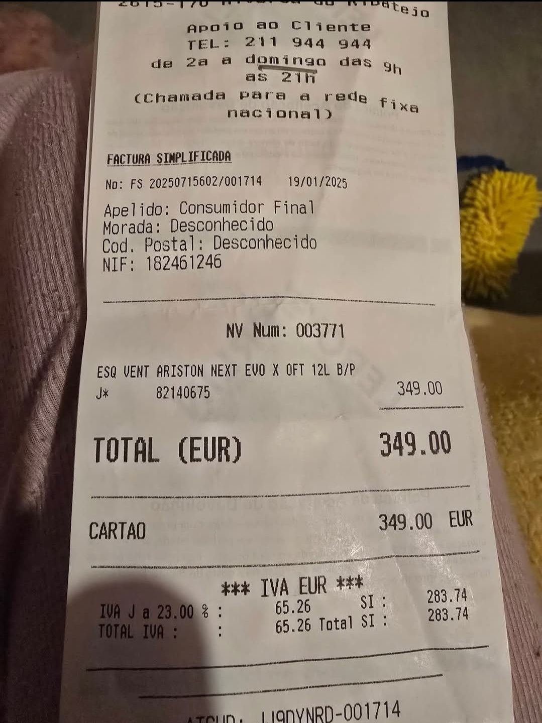 Esquentador NOVO