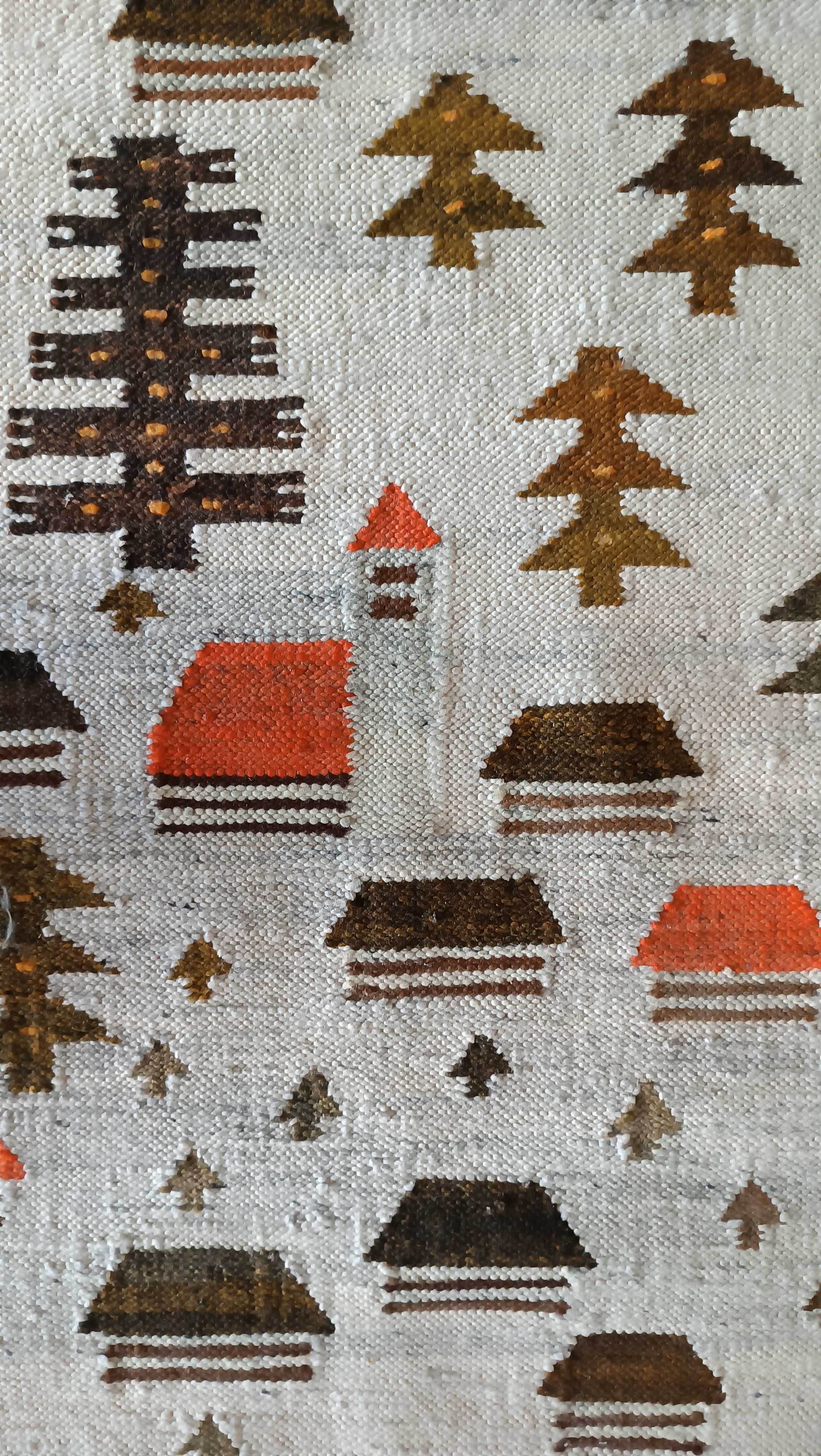 Kilim „Szałasy” Aleksandra Lewińska, Zakopiańskie Warsztaty Wzorcowe.